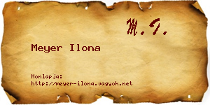 Meyer Ilona névjegykártya